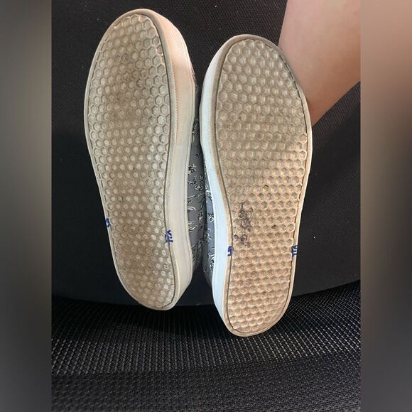 Sam Edelman Laya Blue Platform Pom Pom Floral Sneakers Size 8 - Picture 7 of 7